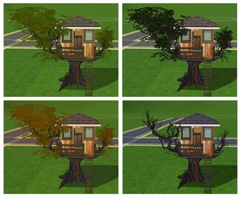 Seasonal Treehouse Tree By Mustluvcats Liquid Sims