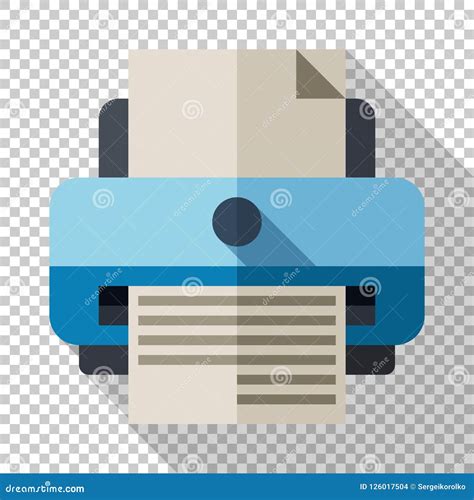 Icono De Impresora En Estilo Plano En Fondo Transparente Ilustración