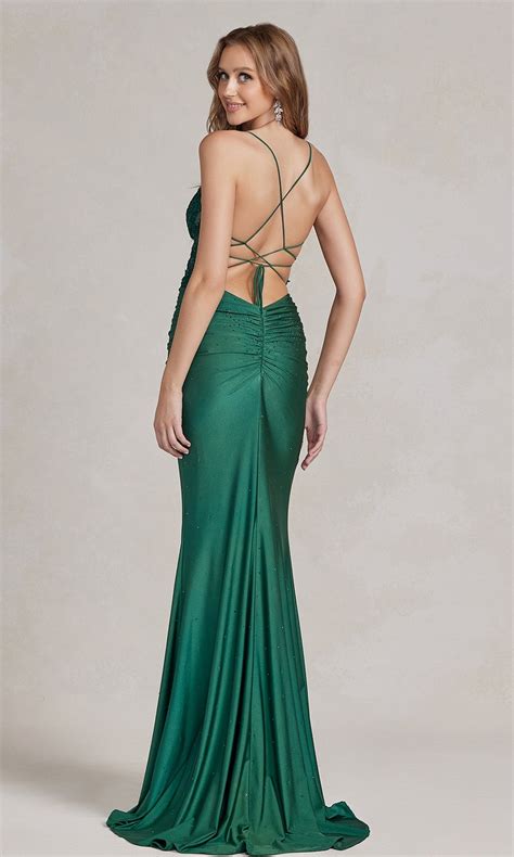 Backless Prom Dress With Sheer Bodice Promgirl