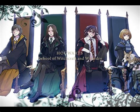 Hd Wallpaper Houses Dogs Harry Potter Hufflepuff Gryffindor Hogwarts