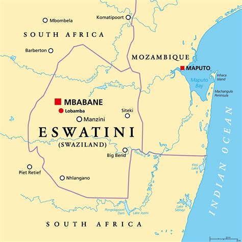 What Is The Capital Of Eswatini Mappr