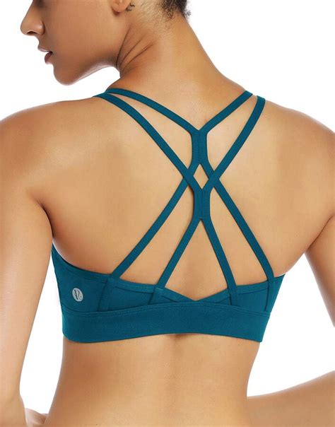 Running Girl Strappy Sports Bra For Women Sexy Crisscross Back Light