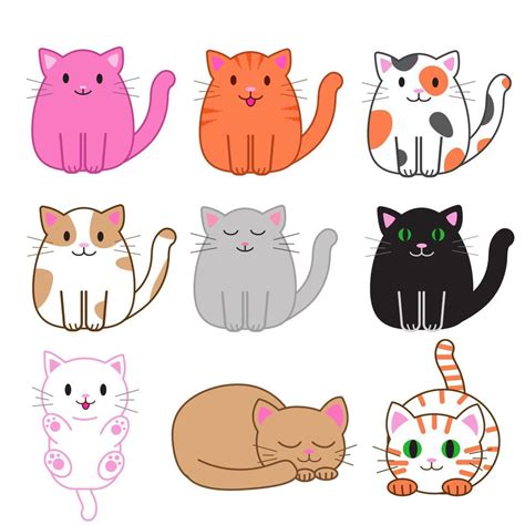 Top 130 Imagen Gatos De Colores Dibujos Expoproveedorindustrial Mx