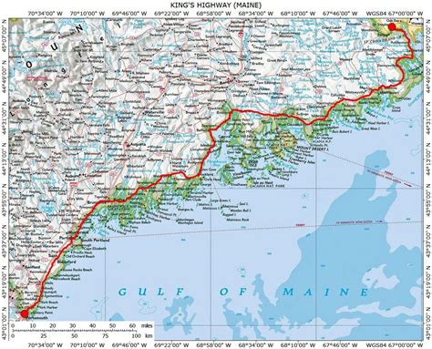 Route 1 Maine Map – Map Vector