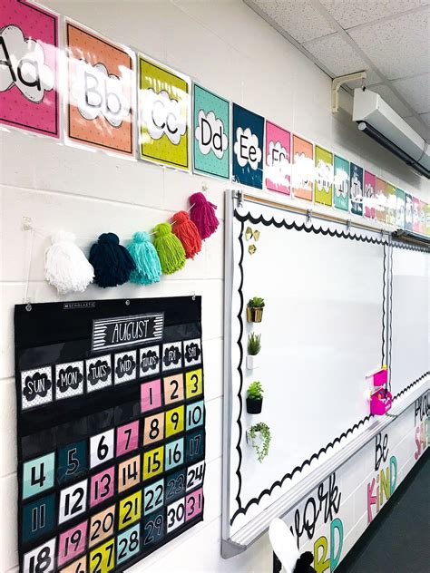 Bold Brights And Black And Whites Classroom Makeover Confetti And Creativity Classroom Makeover