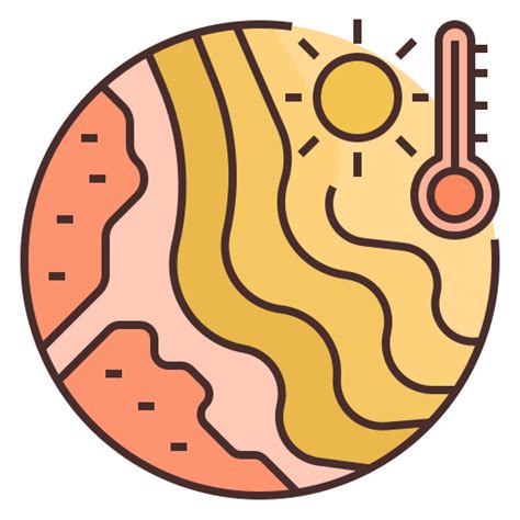 Icono De Ola De Calor Generic Thin Outline Color