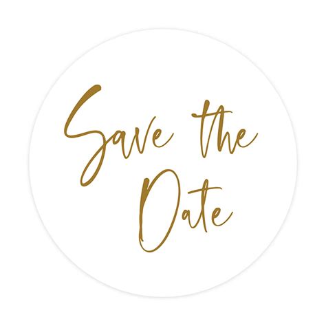 2 Inch Round Save The Date Sticker Labels For Wedding Invitations And