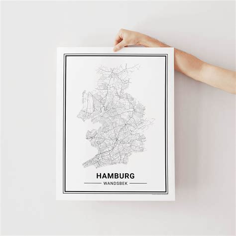 Hamburg Wandsbek Poster Stadtplan Von Skanemarie Selekkt