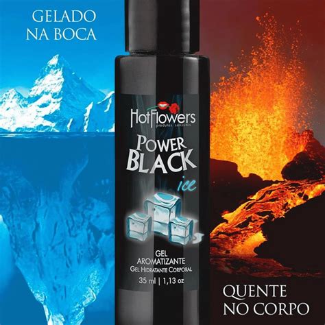 Gel Comestivel Para Sexo Oral Aromatizante Bucal Power Black Ice Hot Flowers Shopee Brasil