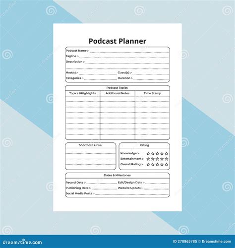 Podcast Planner Kdp Interior Journal Radio Station Regular Activity