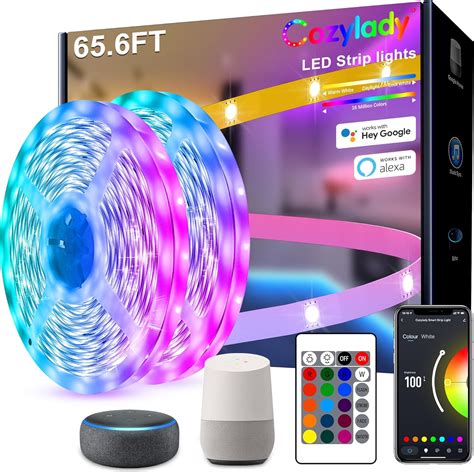 Cozylady Rgb Led Strip Lights Ft Wifi Led Light Compatible With