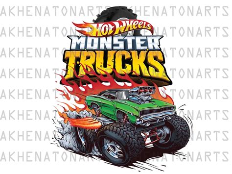 Monster Trucks Monster Truck Party Hot Wheels Wheel Logo Vinyl