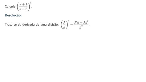 Exercício Das Aulas De Derivadas Aula 7 Regras De Derivação