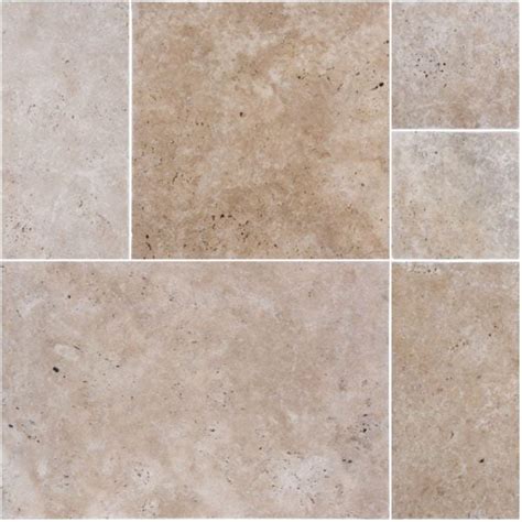 Miami Classic Light Brushed Unfilled Travertine French Pattern Stone