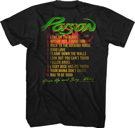 Open Up And Say Ahh Track List Poison T Shirt