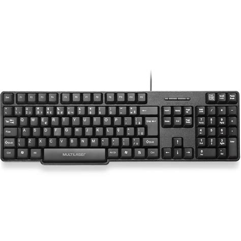 TECLADO MULTILASER BASICO SLIM PRETO USB TC213