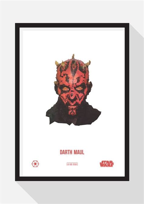 Darth Maul Portrait Darth Maul Etsy Darth