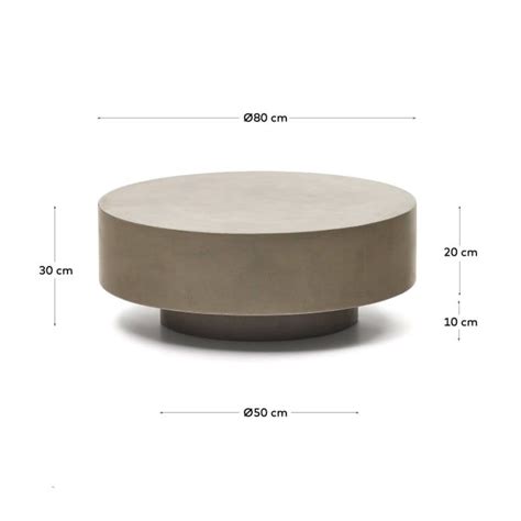 Mesa de centro redonda Garbet de cemento Ø 80 cm Kave Home