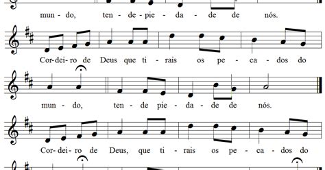 Partituras Para Liturgia Partitura Cordeiro De Deus Out