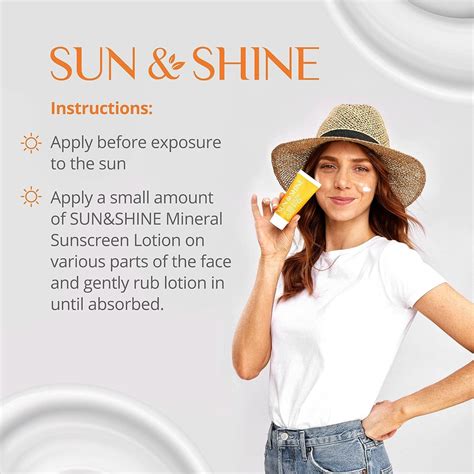 Sun And Shine Mineral Sunscreen Lotion Spf50 Broad Spectrum Uva Uvb Face