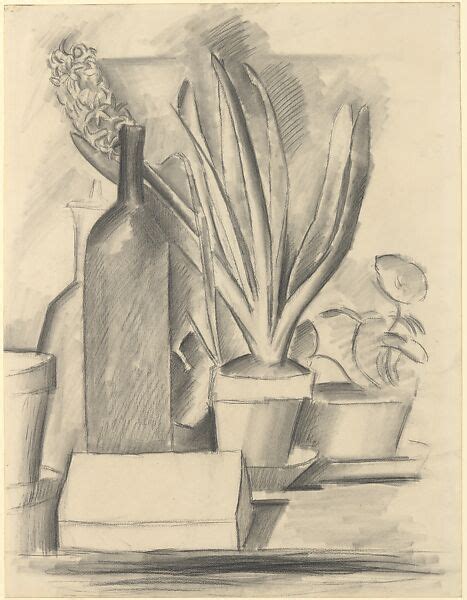 Pablo Picasso Still Life With Bottle And A Pot Of Hyacinths The Metropolitan Museum Of Art