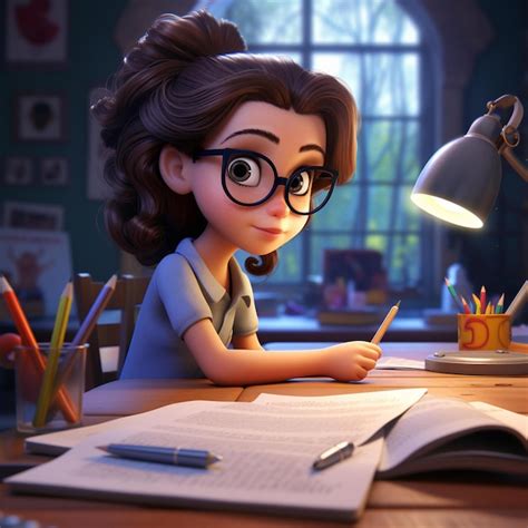 Studious Cartoon