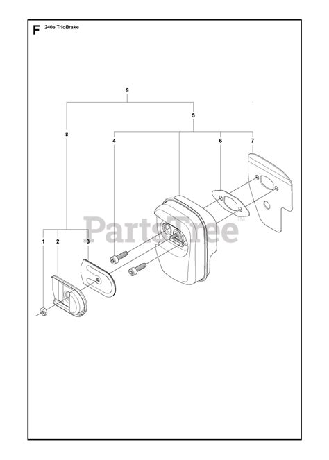 Husqvarna 240 E TRIOBRAKE Husqvarna Chainsaw MUFFLER Parts Lookup