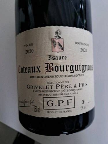 Grivelet P Re Fils Isaure Coteaux Bourguignons Vivino Us