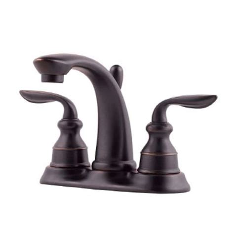 Pfister Avalon 4 Inch Centreset 2 Handle Bathroom Faucet In Tuscan Bronze Finish The Home