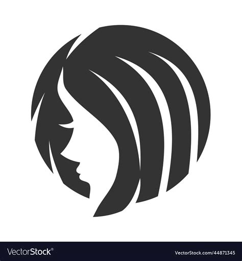 Beautiful Woman Face Logo Design Icon Brand Vector Image