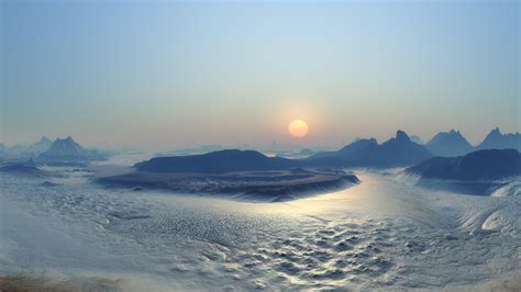 Landscape Mountains Sunset Italy Nature Sky Snow Winter Clouds