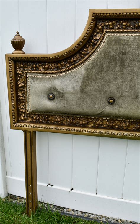 Vintage Hollywood Regency Style King Size Headboard Wmetal Etsy