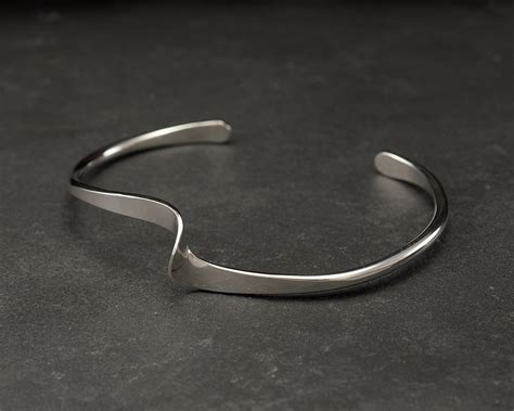 Sterling Silver Cuff Bracelet Cuff Bracelet Silver Bracelet Modern