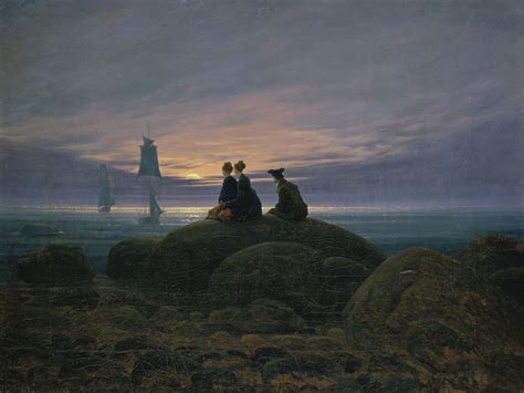 Caspar David Friedrich Mondaufgang Am Meer 1822 Leinwandbild Oder