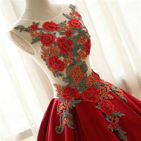 Amazing Handmade Embroidery Long Prom Dresshomecoming Dresses · Little