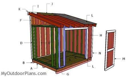 8x10 Lean to Shed Plans | PDF Download | MyOutdoorPlans