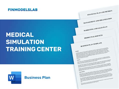 Medical Simulation Training Center Business Plan Template And Example