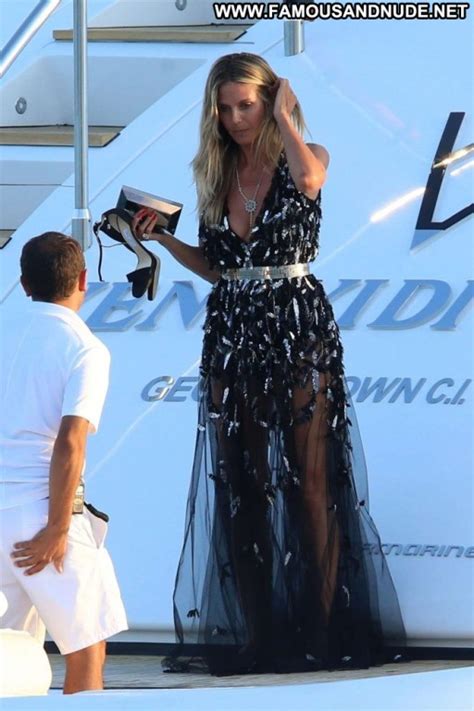 Heidi Klum No Source Celebrity Beautiful Babe Posing Hot Paparazzi Yacht