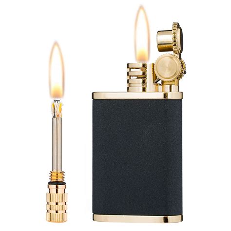 Buy 2 In 1 Lighetr Permanent Match Antique Style Flint Wheel Kerosene