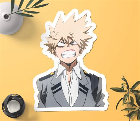 Katsuki Bakugo Sticker My Hero Academia Sticker Laptop Stickers Boku