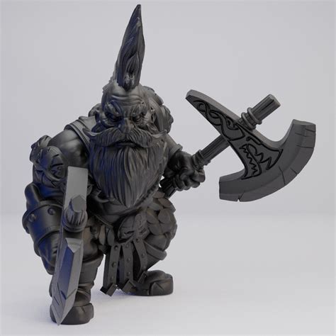 Hot Goblin ドワーフ斧 A ミニチュア ホットゴブリン 戦闘ポーズ 狂戦士