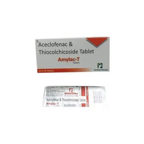 Aceclofenac Thiocolchicoside Tablet X Tablets Packaging Type Box