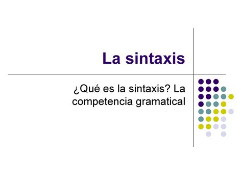 Sintaxis