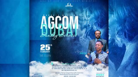 Agcom Dubai Sunday Service With Pst Monday Youtube