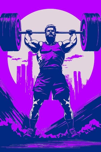 Premium Psd A Poster Of A Man Lifting A Barbell With The Words