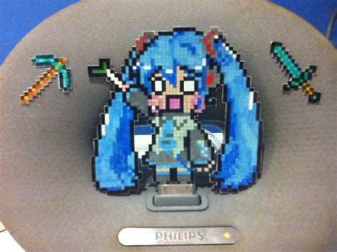 Hatsune Miku and Minecraft Pixel Art by CupidAyame on DeviantArt