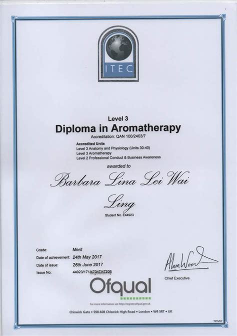 Itec Level 3 Diploma In Aromatherapy Graded Merit Synopsis In A Nutshell