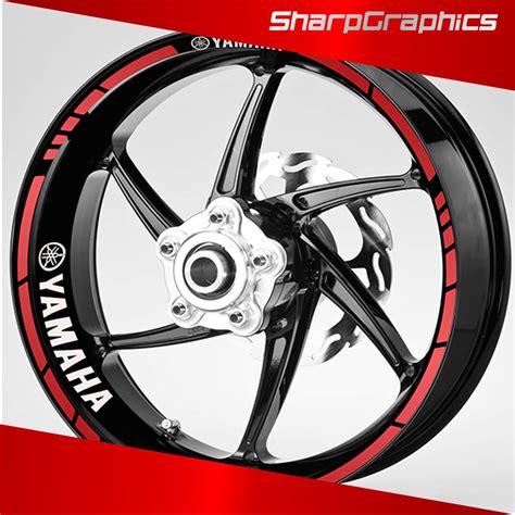 Yamaha Big Super Sports Bike Wheel Rims Mags Sticker Decal | Shopee ...