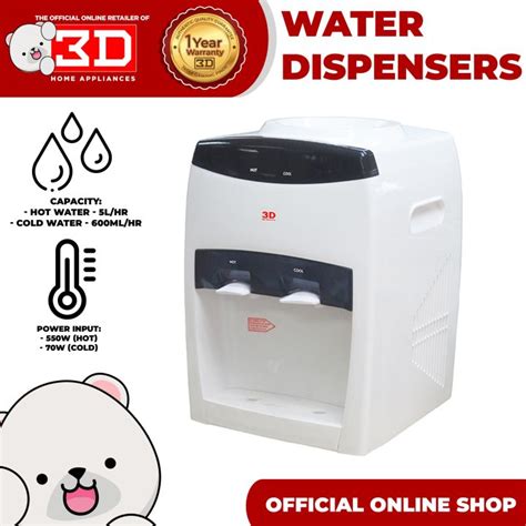 3D WD 570ECT Hot Cold Table Top Water Dispenser Lazada PH