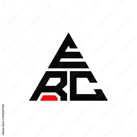 ERC triangle letter logo design with triangle shape. ERC triangle logo ...